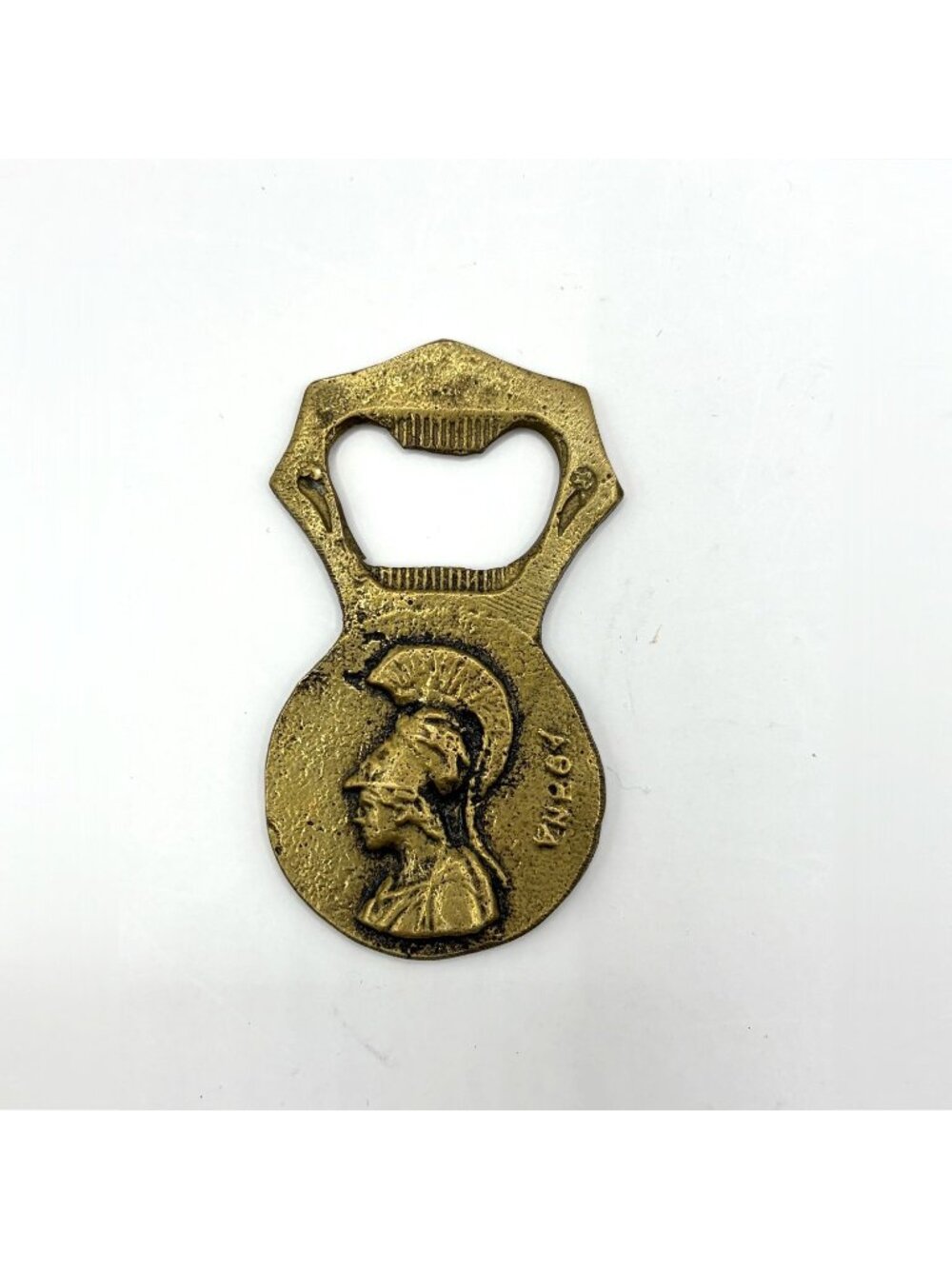 Vintage Cast Brass Athens Greece Souvenir Bottle Opener Athena and Parthenon